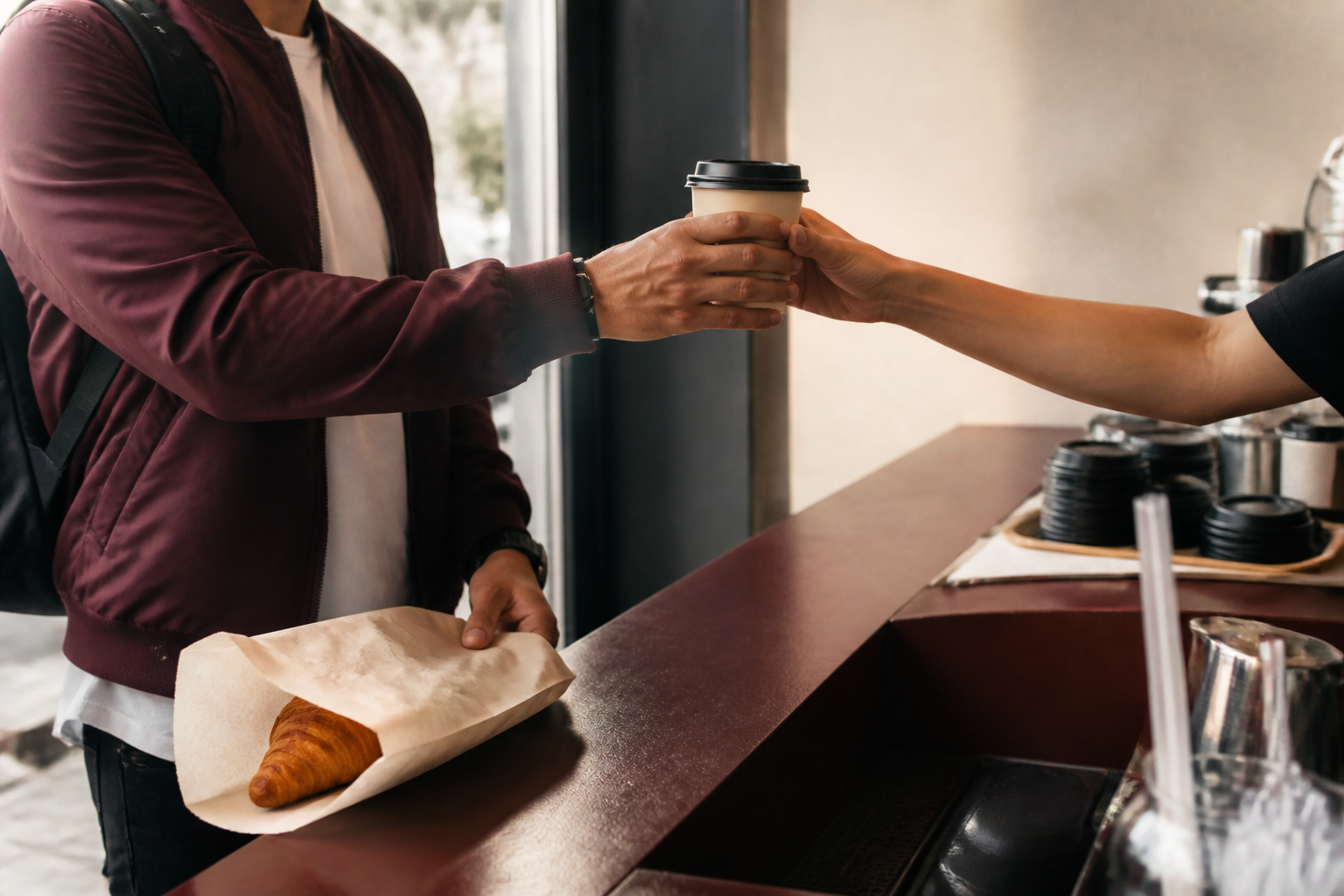 Entrega de café para llevar
